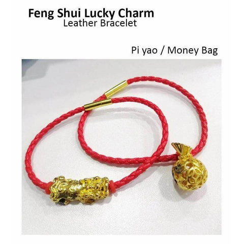 Feng Shui Lucky Charm - Leather Bracelet - Feng Shui --BIGMK.PH