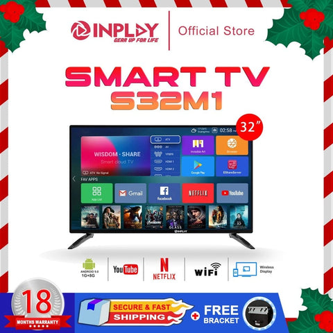 INPLAY Inplay 32" SMART TV S32M1 | 32 LED TV Android TV Youtube Netflix Screen Mirroring Wifi