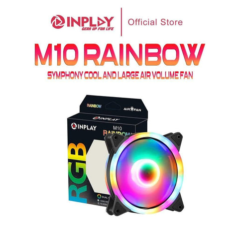 INPLAY INPLAY M10 RAINBOW COOLING FAN FOR PC/COMPUTER/DESKTOP ACCESSORIES/PERIPHERALS