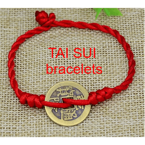 Ethnic Style Hand-Woven TAI SUI Red Rope Bracelet - Feng Shui -- TAI SUI Bracelets -BIGMK.PH