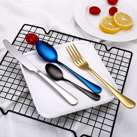 Bigmk 1010 Cutlery Set Gold Plated Stainless Steel Cutlery Creative Color Western Steak Cutlery