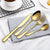 Bigmk 40 golden cutlery set of 4 pieces (bags) 1010 Cutlery Set Gold Plated Stainless Steel Cutlery Creative Color Western Steak Cutlery