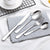 Bigmk 40 silver cutlery set of 4 pieces (bags) 1010 Cutlery Set Gold Plated Stainless Steel Cutlery Creative Color Western Steak Cutlery
