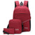 BIGMK.PH 红色 Business 3in1 men's backpack fashion trend backpack leisure saving school bag computer bag