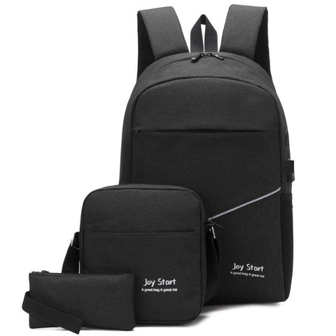 BIGMK.PH 黑色 Business 3in1 men's backpack fashion trend backpack leisure saving school bag computer bag