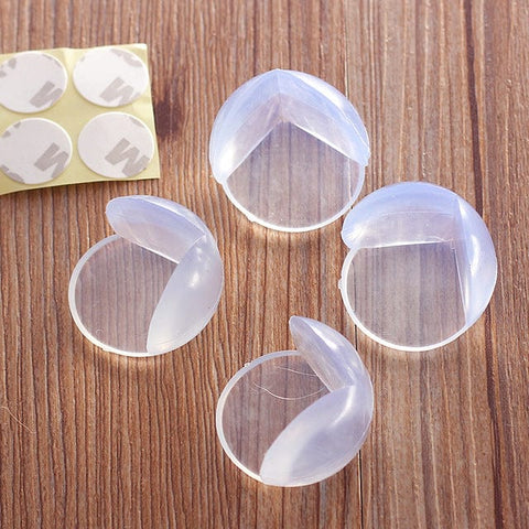 BIGMK.PH 4 PCS High Quality Baby / Kids Safety Edge Corner Table Protection Protector Thick Transparent Right Angle Table Corner Anti Collision 3M Adhesive Guard Cover Child SiliconThick Soft Home Safety Lock Cushions Desk Children Play