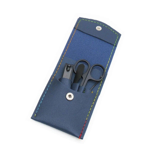 BIGMK.PH Blue / 4pcs 16pcs Manicure Pedicure Set Finger Toe Nail Clippers Scissors Grooming Tool with Leather Case Kit for Women Men