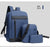 BIGMK.PH blue Backpack 3in1 men's backpack Korean version of the computer simple leisure travel fashion trend student school bag