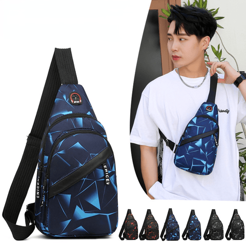 BIGMK.PH Chest bag male ins new fashion Korean messenger bag lightweight outdoor sports and leisure couple bag