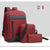 BIGMK.PH red Backpack 3in1 men's backpack Korean version of the computer simple leisure travel fashion trend student school bag