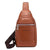 BIGMK.PH Yellow Men's Chest bag zipper nylon fashion drawstring waterproof shoulder bag PU leather