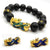 Gold 3D Color Changing Pi Yao Bracelet - 14mm Beads - Feng Shui --BIGMK.PH
