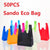 50pcs Sando Eco Bag Plain Reusable Non-woven Shopping Tote Vest --BIGMK.PH