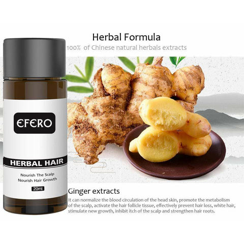 Efero As photo EFERO  Hair Growth Essence Oil Nourish the scalp , gentle moisture,  sophora flavescens  Herbal Extract Ginger extract Pre