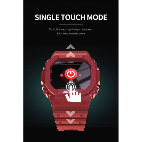 LOKMAT LOKMAT Ocean Smart Watch Men Fitness Tracker Blood Pressure IP68 Waterproof 1.14 inch Touch Screen Heart Rate Monitor Smartwatch