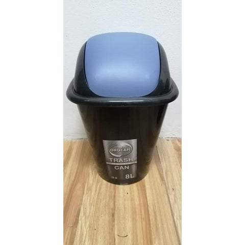 Orocan 8-Liter Trash Can with Swing Cover / Trash Bin / Basurahan -Orocan - Blue -BIGMK.PH