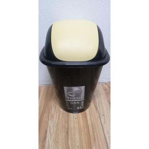 Orocan 8-Liter Trash Can with Swing Cover / Trash Bin / Basurahan -Orocan - Yellow -BIGMK.PH