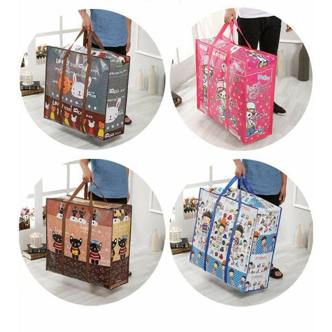 QUE'S Eco Bag 205C 35X40X20CM SAKO BAG / ECO BAG / STORAGE BAG Zipper Bag, Random Design