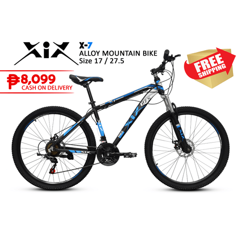 XiX X-7 Size "27.5" 24 Speed Mechanical Disc Brake Alloy Frame Mountain Bike Size 27.5 -XiX - Black/Blue -BIGMK.PH