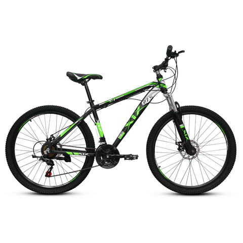 XiX X-7 Size "27.5" 24 Speed Mechanical Disc Brake Alloy Frame Mountain Bike Size 27.5 -XiX - Black/Green -BIGMK.PH