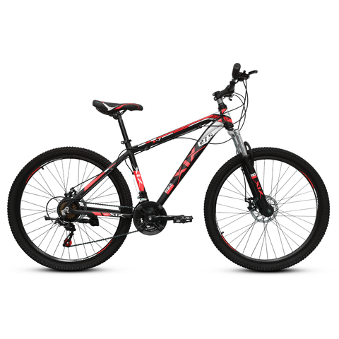 XiX X-7 Size "27.5" 24 Speed Mechanical Disc Brake Alloy Frame Mountain Bike Size 27.5 -XiX - Black/Red -BIGMK.PH