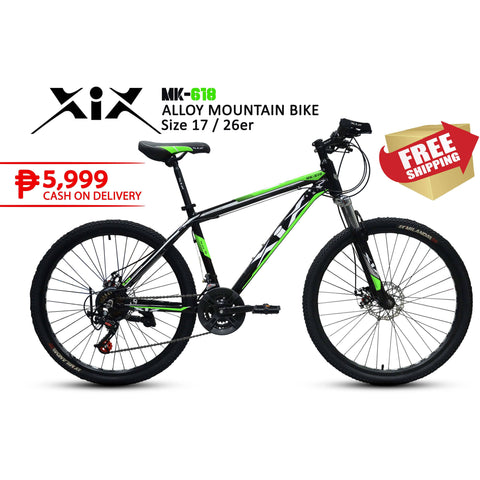 XiX MK-618 Alloy frame 21 Speed Mechanical Disc Brake Mountain Bike 26er -XiX - Black/Green -BIGMK.PH